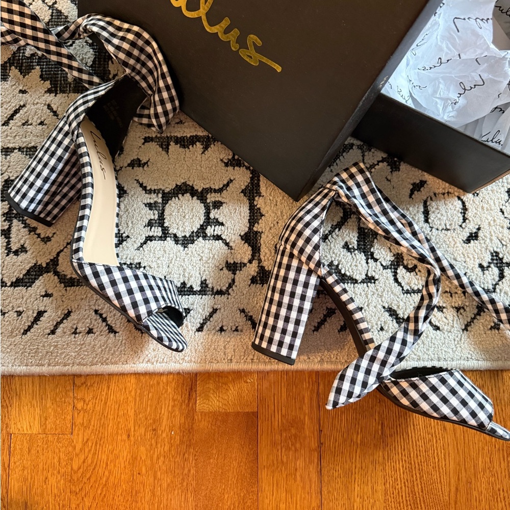 Gingham Checkered Heels